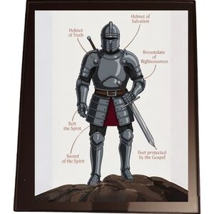 Armor of God In A Glass Front Frame 8x10 Picture AI wall art